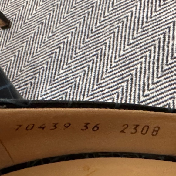 GIUSEPPE ZANOTTI - Embossed Leather Peep Toe Platform Heel - Picture 3 of 8